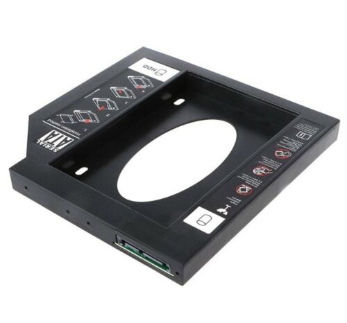 Second HDD Caddy 9.5mm 2.5" SATA Hard Drive Adapter For Laptop CD/DVD-ROM Bay - Picture 3 of 5