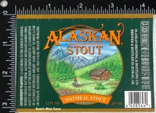 Alaskan Stout Oatmeal Stout Label - ALASKA