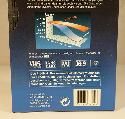 VHS Chrome Video Cassette Video Filmfest E240 HGX Duración 240 min 4 horas - Imagen 7 de 12