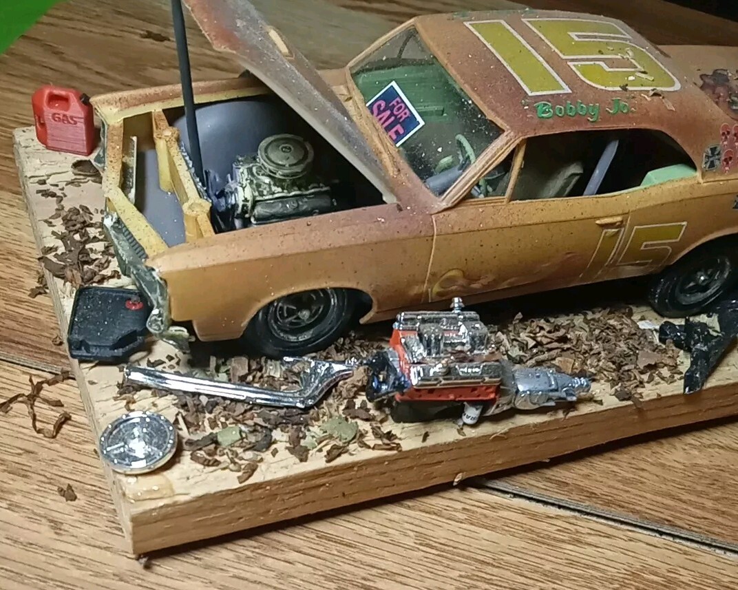 1/25 Pontiac GTO model car junkyard diorama eBay