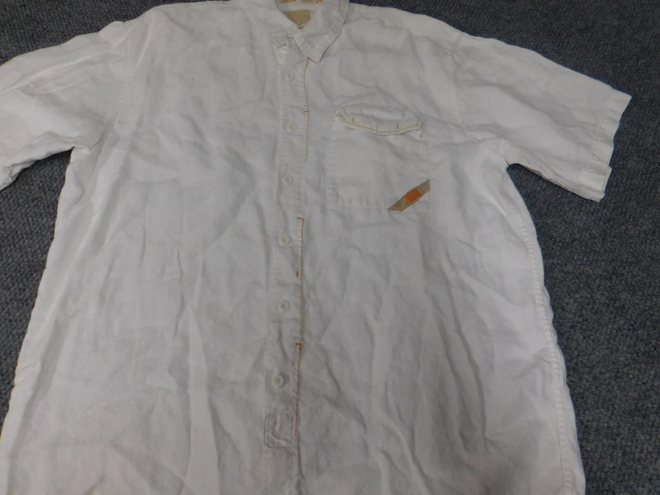 Pepe Jeans Shirt 2XL XXL Mens Y2K Beige 90s Vintage button up hip-hop - Image 3 of 4