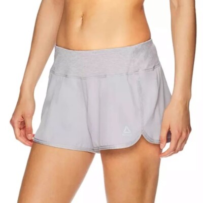 Reebok Women's Slim Training Flight Duo Shorts SILVER SCONCE