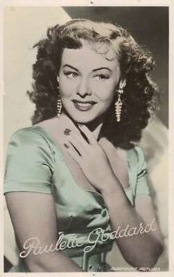Paulette Goddard movie film star Photo Foto original postkarte CPA 9:14 h506