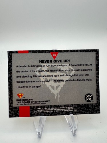 The Death of Superman Doomsday Trading Card YOU PICK DC Comic 1992 Fleer Skybox - Picture 152 of 206