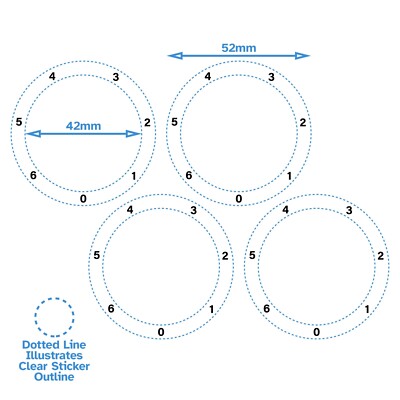 4 Circle Adhesive Dial Knob Switch Control Stove Oven Sticker Label Top Zero AC - Foto 9