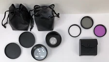 Opteka Pro Series 2.2x Telephoto & .43x Wide Angle Macro Lens 52mm w/ 3 Filters