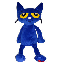 Kohls Cares for Kids PETE THE CAT Dark Blue 14in Velour Soft Plush Cat 2020
