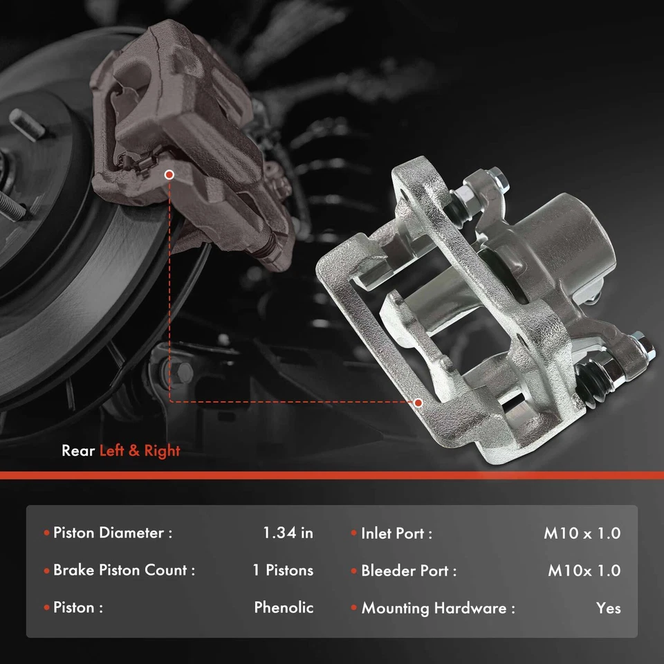 Par de pinzas de freno traseras con soporte para Hyundai Sonata Kia Optima 2,4 L 2011-2015 Foto 2 de 4