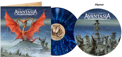 AVANTASIA - Here be Dragons LIM Blue White Splatter VINYL LP + Slipmat 500 NEU