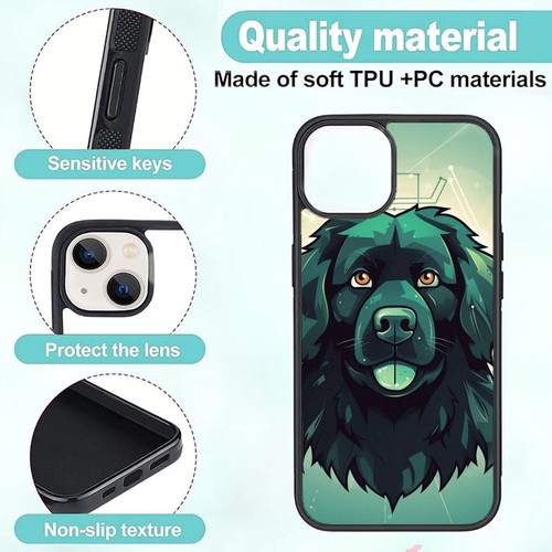 For Samsung A15 A16 S23 S24 S25 Ultra FE Aluminum Case Abstract Newfoundland Dog - 第 19/25 張圖片