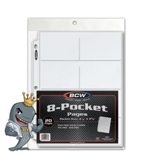 BCW Pro 8-Pocket Pages 20ct Pack FREE SHIP