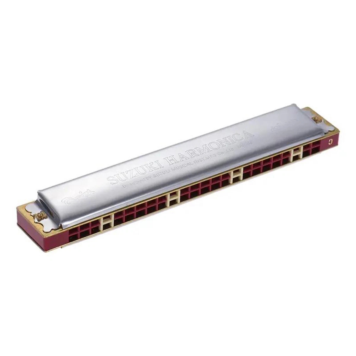 Study 24 24 Holes Harmonica Tremolo of C with Box for Beginner H8K5