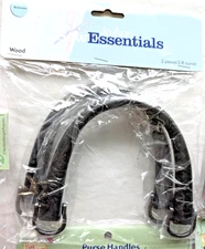  JoAnn Sew Essentials Purse Handles for DIY Tortoise Shell, Dark Wood Grain NIP