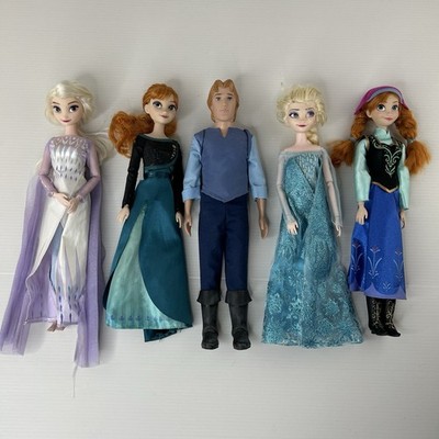 Disney Store Frozen Dolls Bundle Elsa Anna + John Smith 12  Genuine Rare Lot