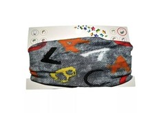 boys multifunctional scarf grey with letters/numbers