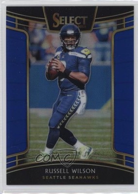 2018 Panini Select Concourse Blue Prizm 111/175 Russell Wilson #46 0a6