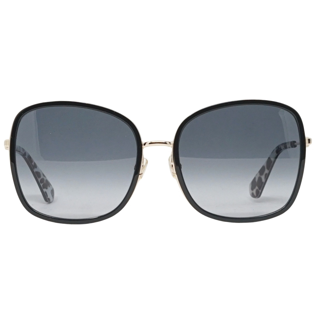 Kate Spade Paola Oversized Black Sunglasses with Gold Logo