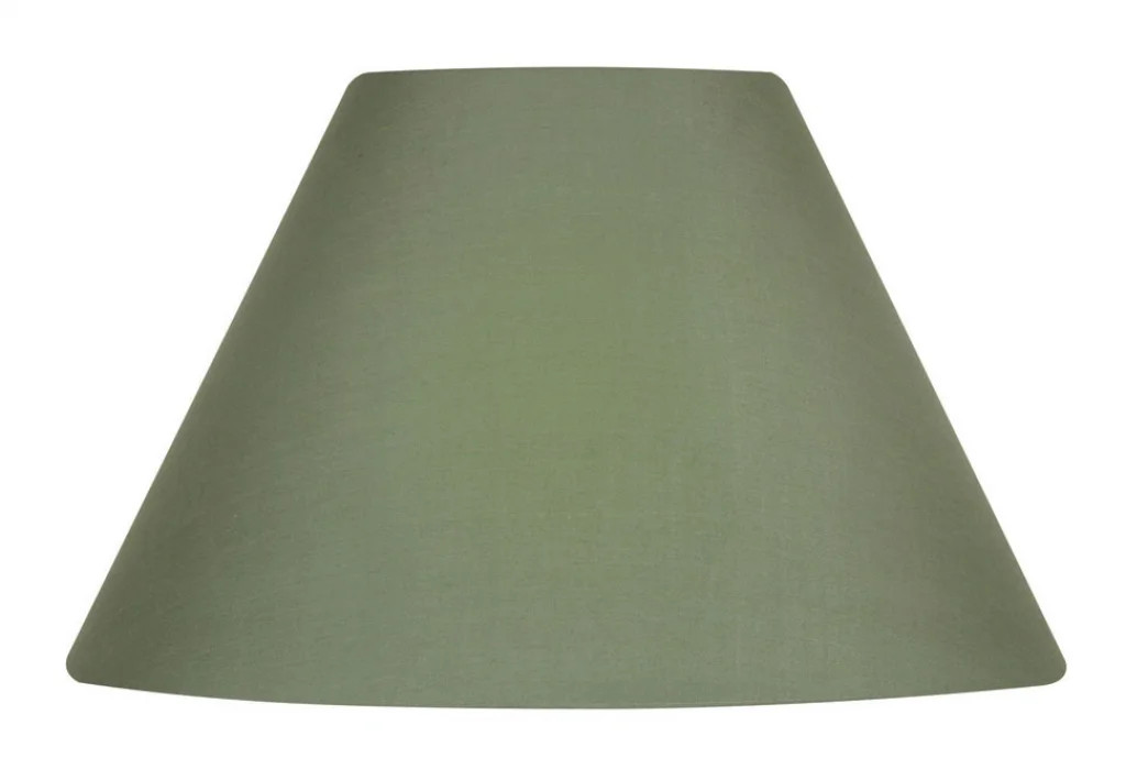 Lampshade Green 10"" Coolie Sage Premium Cotton 250mm Oaks Lighting S501/10 SE