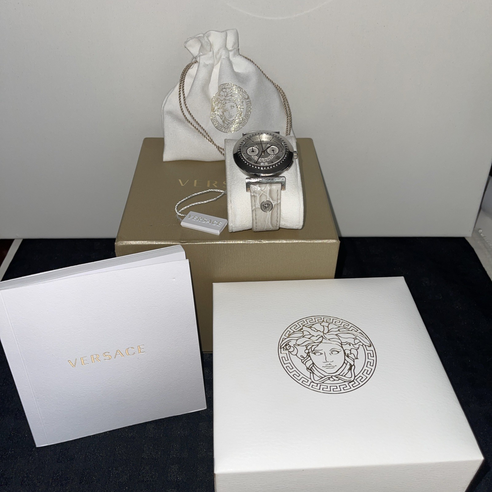 AUTHENTIC Versace Vanity Grey Chronograph Watch 4… - image 6