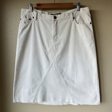 VTG Abercrombie  Fitch Corduroy Skirt Women  s 12 A-Line Raw Hem Y2K 100 Cotton