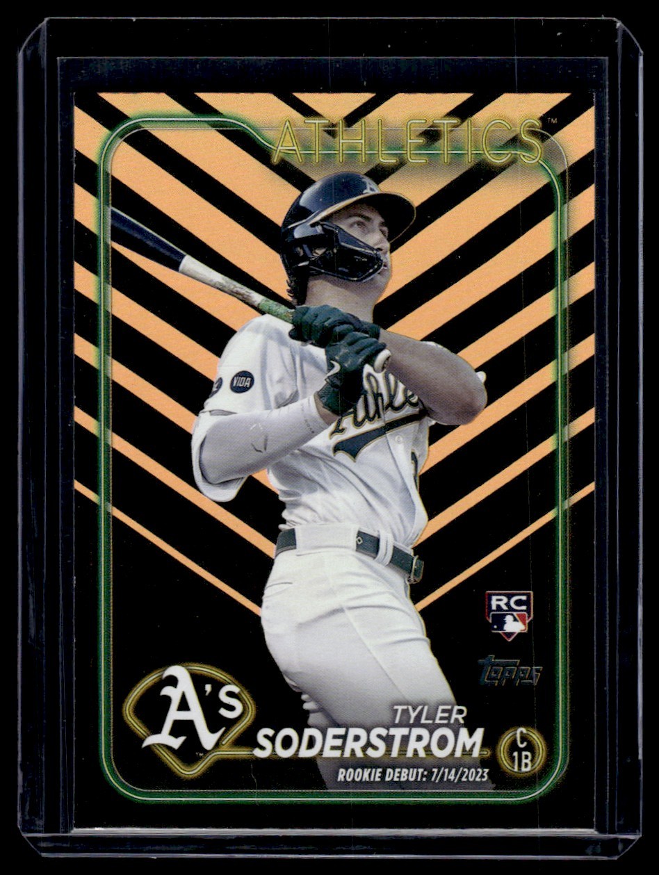 2024 Topps Update Orange/Black Tyler Soderstrom RC Oakland Athletics #US116