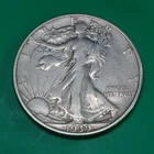 1939 D Mint Walking Liberty 90% Silver USA Half Dollar