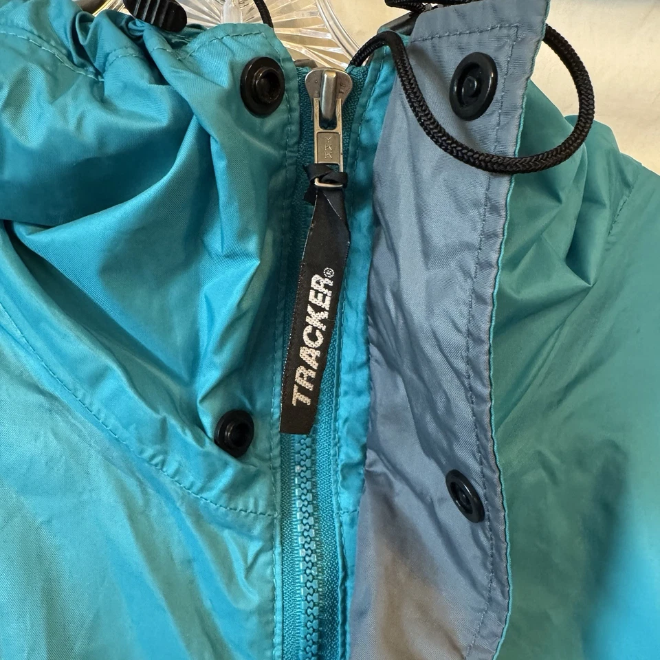 Bass Pro Shop 雨衣可打包夹克外套男式 L 蓝绿色钓鱼 — 第 4/4 张图片
