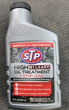 STP High Mileage Engine Oil Treatment + Stop Leak 15 FL OZ Gas & Diesel 