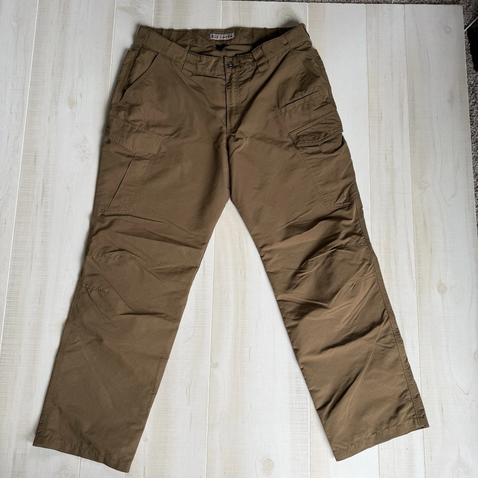 5.11 Tactical Pants Mens Size 38X32 Brown Cargo Pockets Work Utility Read