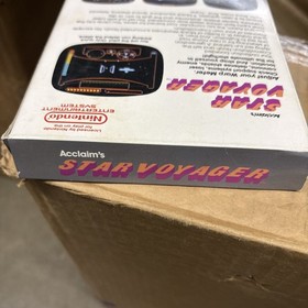 oval seal Star Voyager in box nintendo nes game Styrofoam