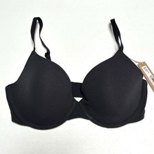SKIMS Fits Everybody T Shirt Demi Bra 34C Black Underwire NWT