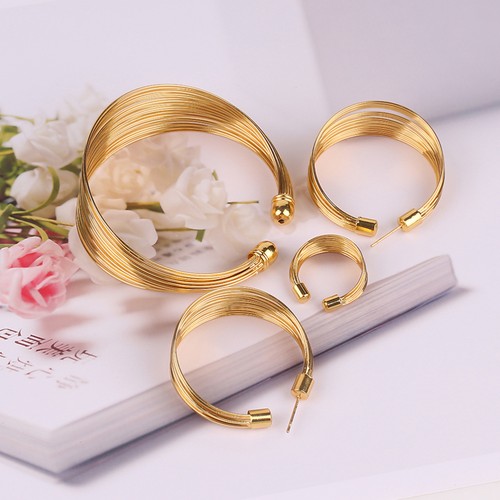 Conjunto de collar de alambre multicapa traje de joyería de boda señorita novia - Imagen 12 de 12