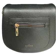 Kedzie Black Vegan Leather Camden Mini Messenger Shoulder Or Crossbody Bag NWT