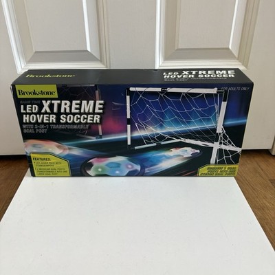 Brookstone LED Xtreme Hover Soccer Set w/ 2-in-1 Goal Post Foam Bumpers