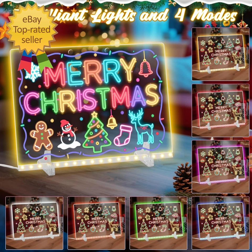 Lumiboard Led Drawing Board with 7 Colors,14"X10" Acrylic Dry Erase Board with L - Image 4 of 4