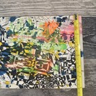 Vintage 1970 Abstract Psychedelic Geometric Painting Neon Pop Art Space Age . — photo 3