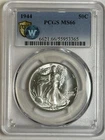 1944 P Walking Liberty Half Dollar PCGS MS-66 Sight White