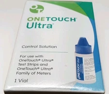 NEW One Touch Ultra Blood Glucose Control Solution  1 VIAL OneTouch Meter 