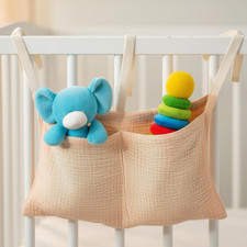 Baby Bedside Hanging Storage Bag Diaper Caddy Organizer for Crib Bedside Hanging