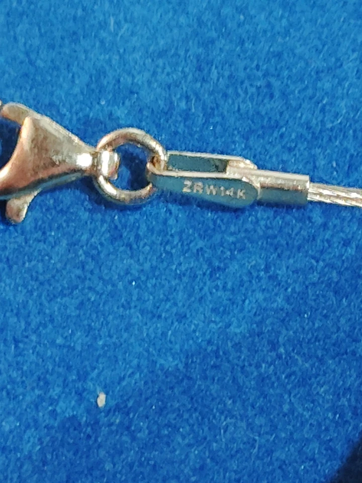 UNIQUE ADI PAZ   14K GOLD 5 STRAND PEARL & WHITE TOPAZ NECKLACE IN  BOX - Image 3 of 4