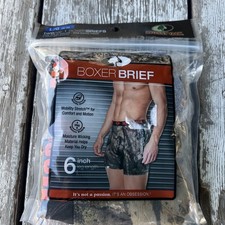 Mossy Oak LARGE L  2 Pairs A Pack Camouflage And Brown Men  s Boxer Briefs