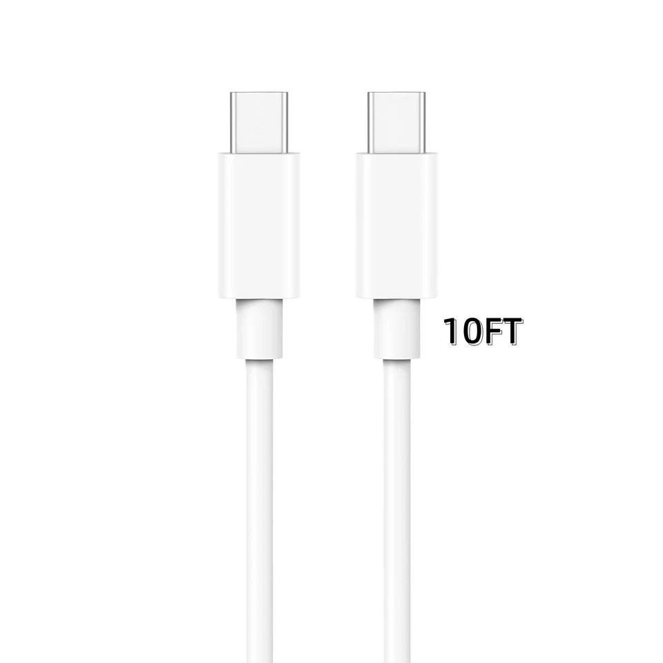 10 Pack 10FT 60W USB-C to USB-C Cable Fast Charger PD Cord For iPhone 16 Samsung - Image 2 of 4
