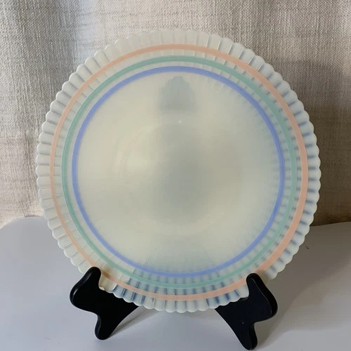 Uranium Glass Petalware By MacBeth-Evans Petalware Dinner Plate 10.5”