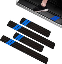 4PCS Door Sill Protector Compatible with Dodge Charger Challenger, Fiber Leather