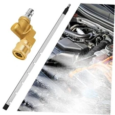 39''Portable Car Radiator Cleaning Wand With 25° Fan Nozzle,Stainless Steel 