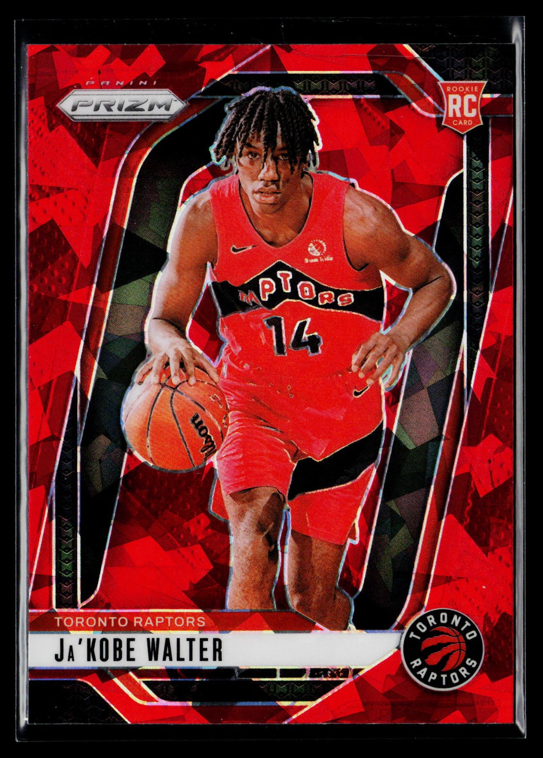 2024-25 Panini Prizm #223 Ja'Kobe Walter Prizms Red Ice