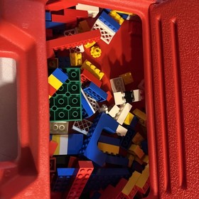 VTG 1985 Lego Case And Bricks Pieces Storage Box Set Retro Toys