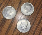 1968 D   (2) 1966 Kennedy Half Dollar, 40% Silver, Circulated US 50C Coin.