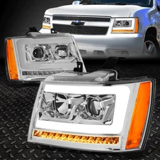 [SEQUENTIAL SIGNAL]FOR 07-14 TAHOE SUBURBAN LED DRL PROJECTOR HEADLIGHT LAMPS