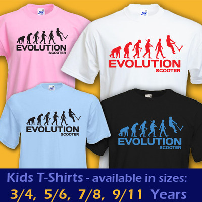 Stunt SCOOTER Ape EVOLUTION Push Kick Extremsport T-Shirt Kinder Jungen Mädchen